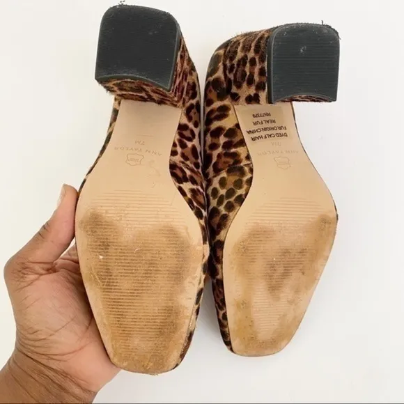 Ann Taylor animal print block heels