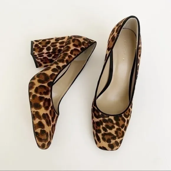 Ann Taylor animal print block heels