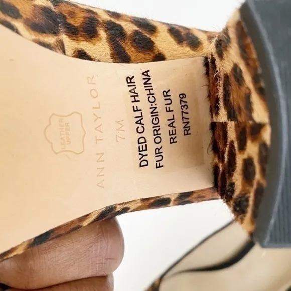 Ann Taylor animal print block heels