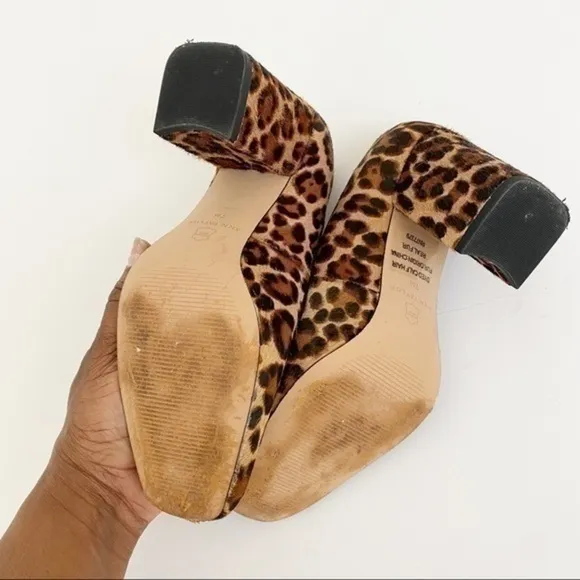 Ann Taylor animal print block heels