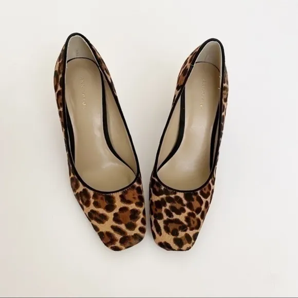 Ann Taylor animal print block heels