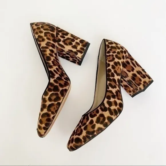 Ann Taylor animal print block heels