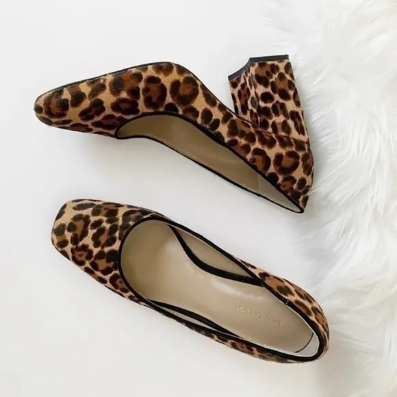Ann Taylor animal print block heels