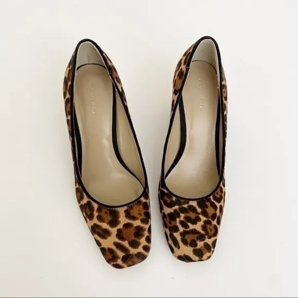 Ann Taylor animal print block heels