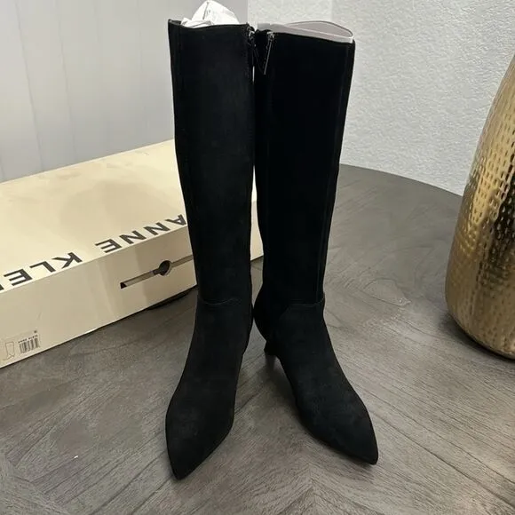 Anne Klein Akisela Boots in Black Suede