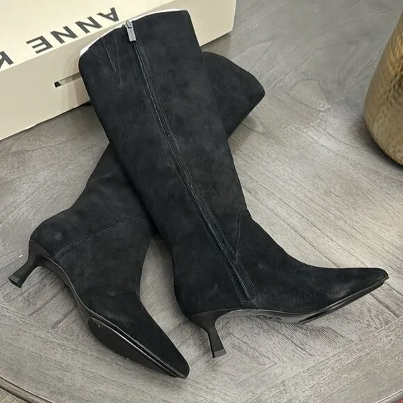Anne Klein Akisela Boots in Black Suede