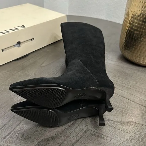 Anne Klein Akisela Boots in Black Suede