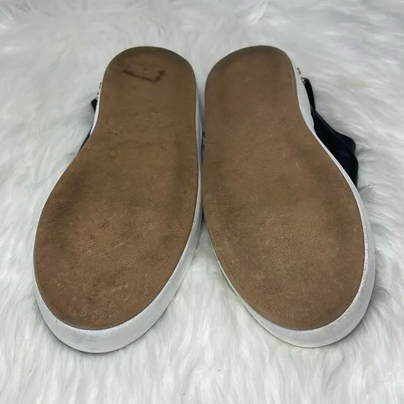 Anthropologie  Beek  Jay Black Leather Slip On Slide Shoes Sz 10