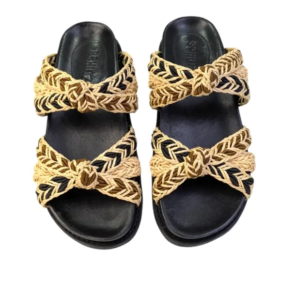 Anthropologie/Schutz Trassie Sporty Raffia Sandals EUC $148 Size 6B   S33356