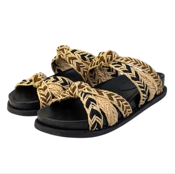 Anthropologie/Schutz Trassie Sporty Raffia Sandals EUC $148 Size 6B   S33356
