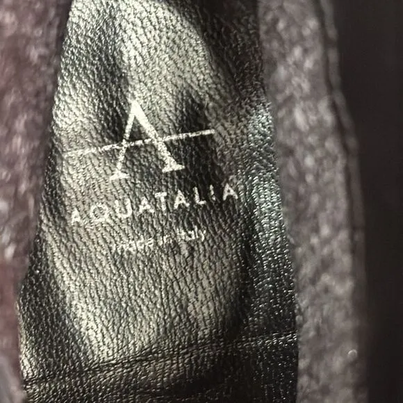 Aquatalia Black Suede Ankle Heel Dressy Boots size 10