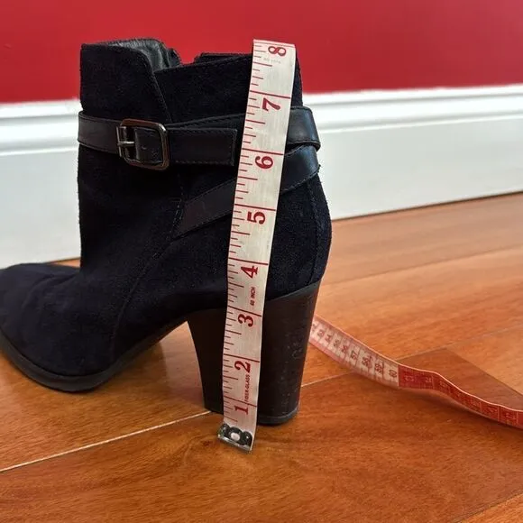 Aquatalia Black Suede Ankle Heel Dressy Boots size 10