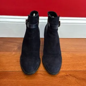 Aquatalia Black Suede Ankle Heel Dressy Boots size 10