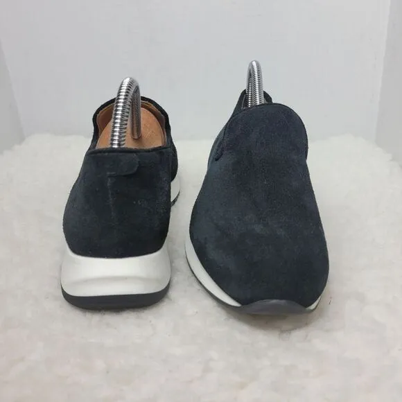 Aquatalia Karsyn Womens Sneaker Size 9.5 Black Suede Weatherproof Slip On Shoes