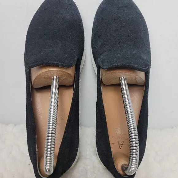 Aquatalia Karsyn Womens Sneaker Size 9.5 Black Suede Weatherproof Slip On Shoes