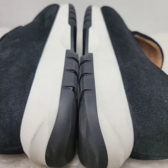 Aquatalia Karsyn Womens Sneaker Size 9.5 Black Suede Weatherproof Slip On Shoes