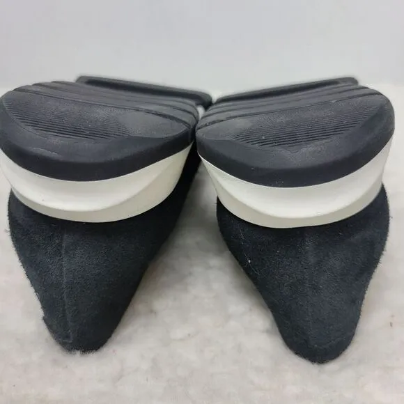 Aquatalia Karsyn Womens Sneaker Size 9.5 Black Suede Weatherproof Slip On Shoes
