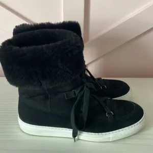 Aquatalia “Valarie” Suede Shearling Lined Boots