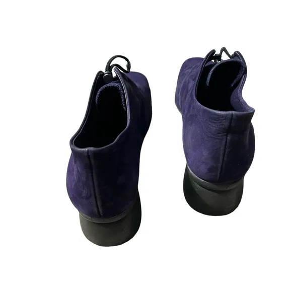 Arche Purple Suede Bungee Cinch Wedge Heel Size 9 Slip On Shoes.