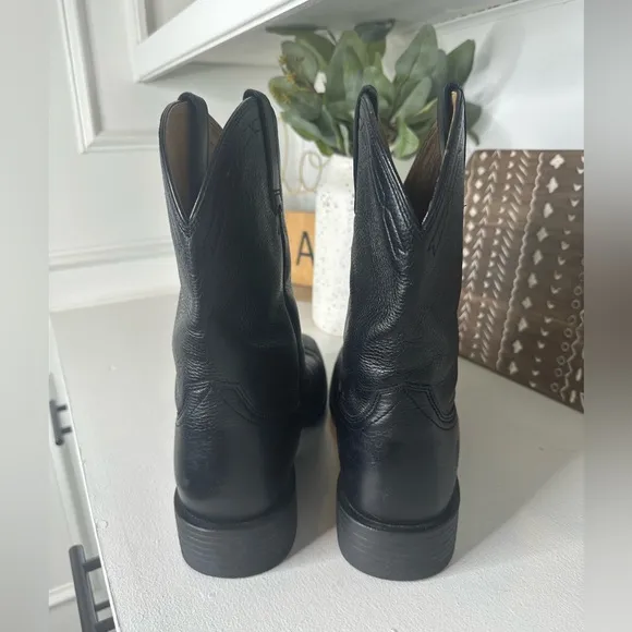 Ariat Black Square Toe Western Cowboy Classic Black Boots Men's - Size 11D