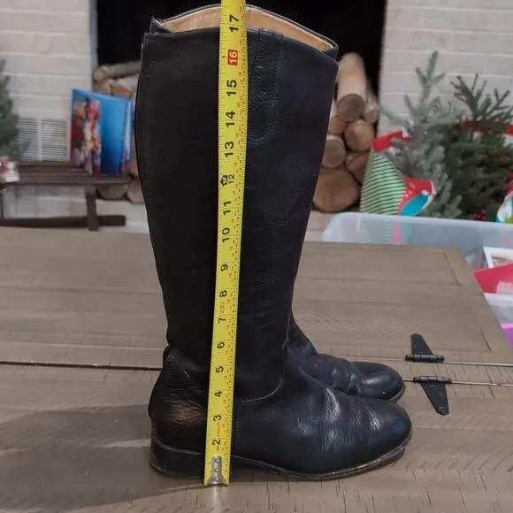 Ariat Black Knee High Leather Riding Boots Sz 7.5B