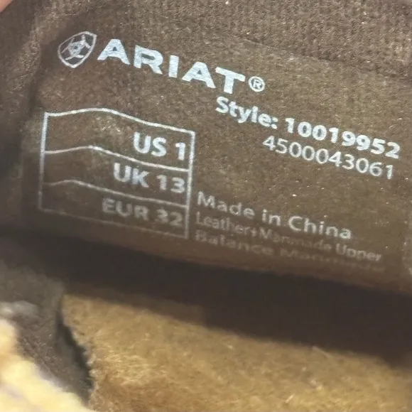 Ariat Cruiser Moccasin Leather Shoes Size 1