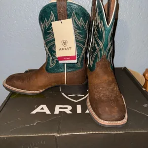Ariat kids Brown and Green Western Boots