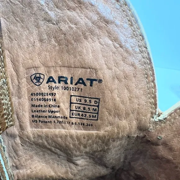 Ariat Nighthawk Men’s 9.5D Brown Leather Western Cowboy Boot Square Toe 10010271