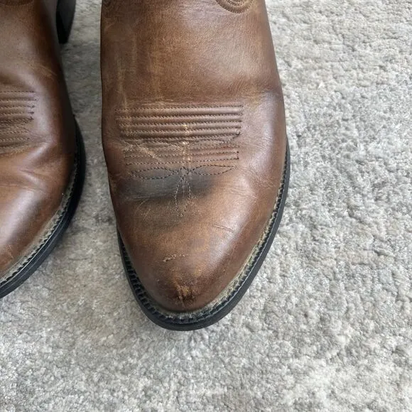 Ariat Sedona Boots Mens 12 EE Western Cowboy Classic Brown Embroidered Logo