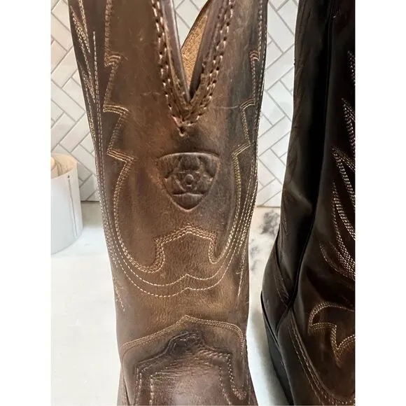 Ariat Womens Heritage R Toe Western Boots - 10001021 Size 10C open box