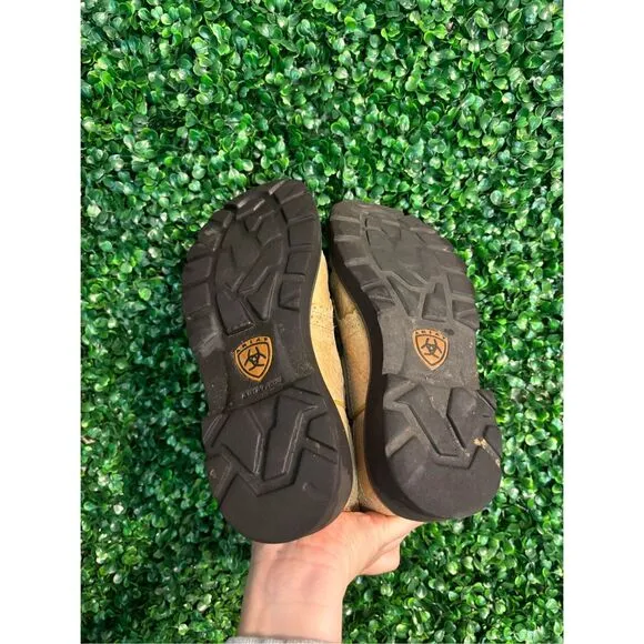 ARIAT Women’s Tan and Blue Suede Leather Fatbaby Boots Sz 6B
