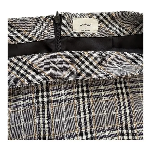 Aritzia Wilfred New Classic Black and Tan Mini Skirt - Size 6 (Small)