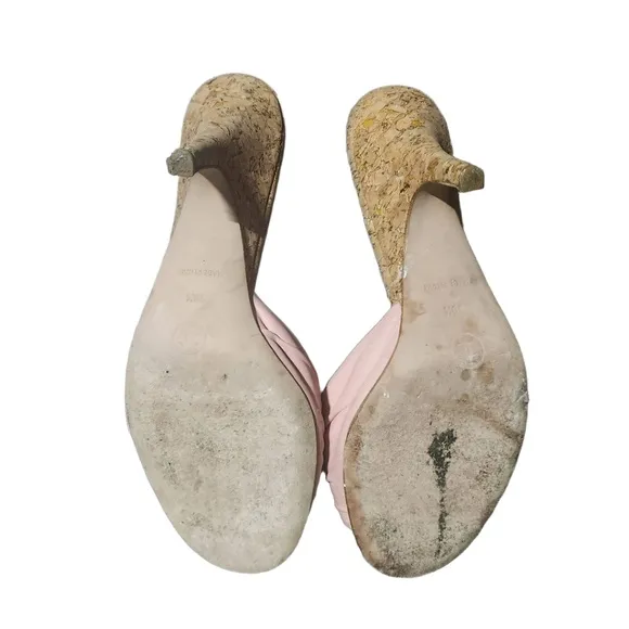 Authentic Chanel Womens Pink Slip On Mules Shoes Size 38 7 In Box Needs Repair