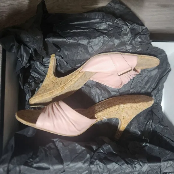 Authentic Chanel Womens Pink Slip On Mules Shoes Size 38 7 In Box Needs Repair