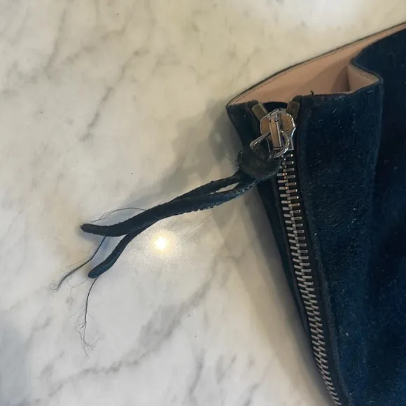 Authentic Miu Miu suede leather boots with sequin heels | Size 6