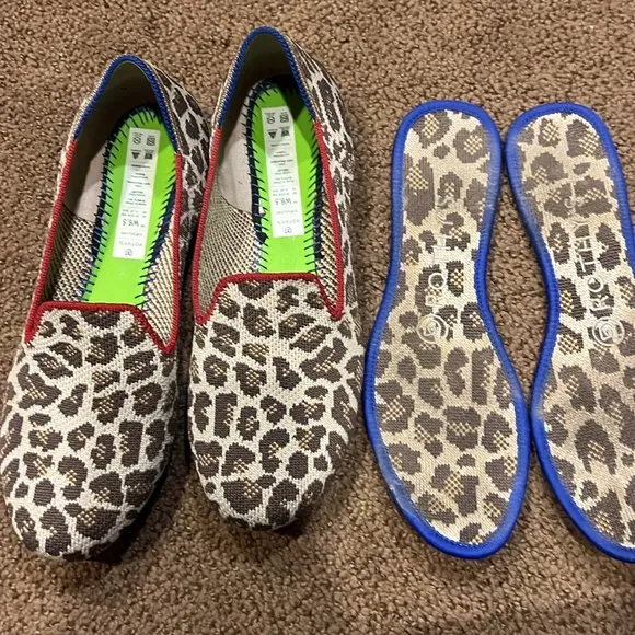 Authentic Rothy’s‎ Cheetah Shoes 6.5 slip on animal print