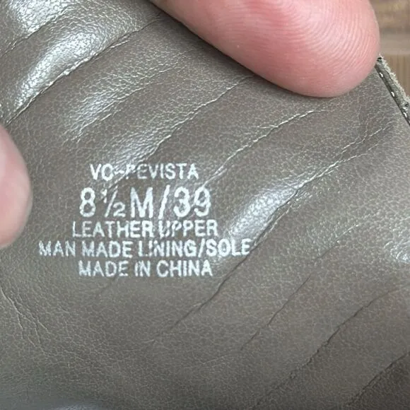 (B) Vince Camuto Pevista Women's Taupe Suede Booties Women's Size 8.5