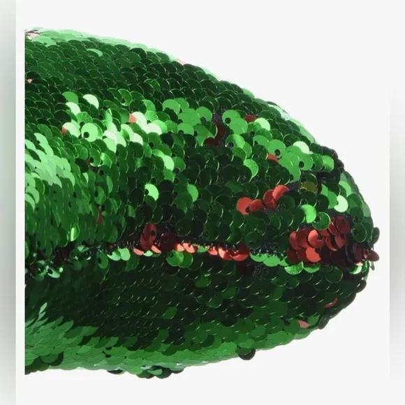🦋B2G1🦋ELLIE SHOES 4” Green/Red Mermaid Flip Sequins Knee High Boot | 421-GILLIAN