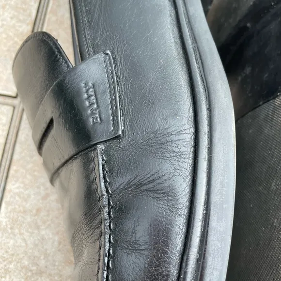 Bally black leather shoes