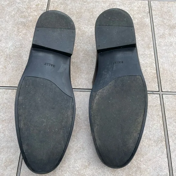 Bally black leather shoes