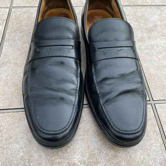 Bally black leather shoes