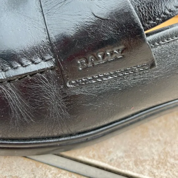 Bally black leather shoes
