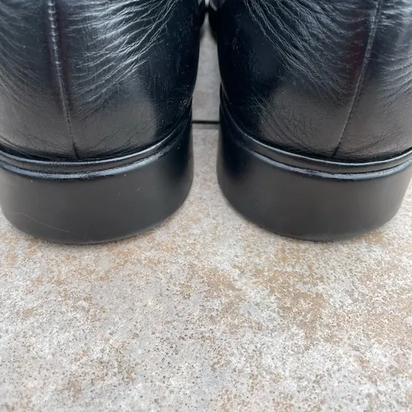 Bally black leather shoes