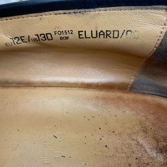 Bally black leather shoes