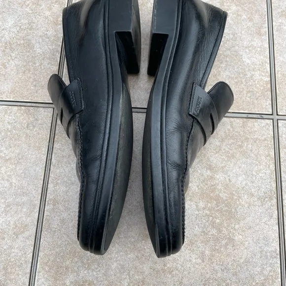 Bally black leather shoes
