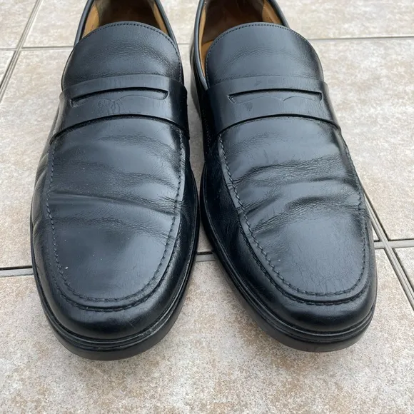 Bally black leather shoes
