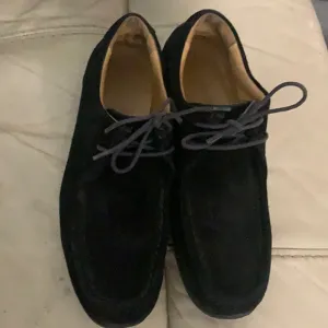 Bally Darly Suede Black Lace-Up Square Oxford Platform Shoes M6.5 6 1/2