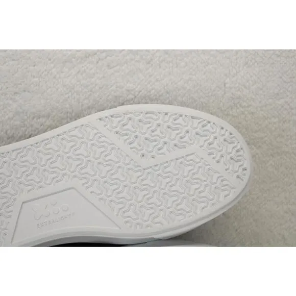 Bally Logo Leather Platform Sneakers Black White Soles Mens Size 7 NEW