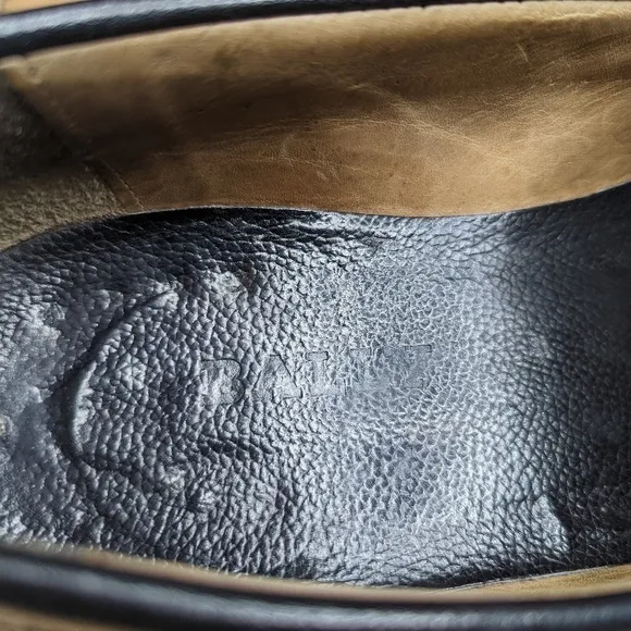 Bally Mens Leather Tassel Slip On Loafer Shoes Black leather Size 10.5D.   73.5p