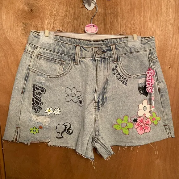 Barbie x Forever 21 Graphic Jean Shorts - NWT